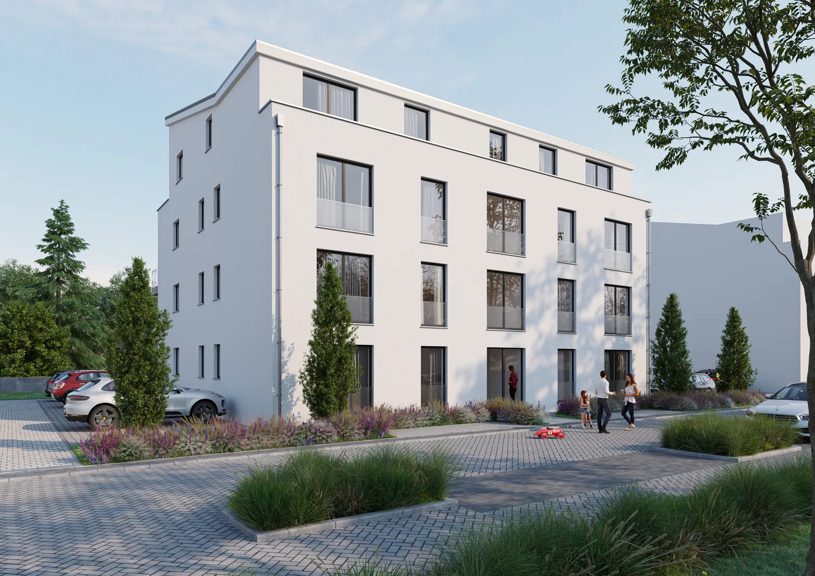 Visualisierung Wohnquartier Willy-Brandt-Ring, Alsdorf - Eingangsseite