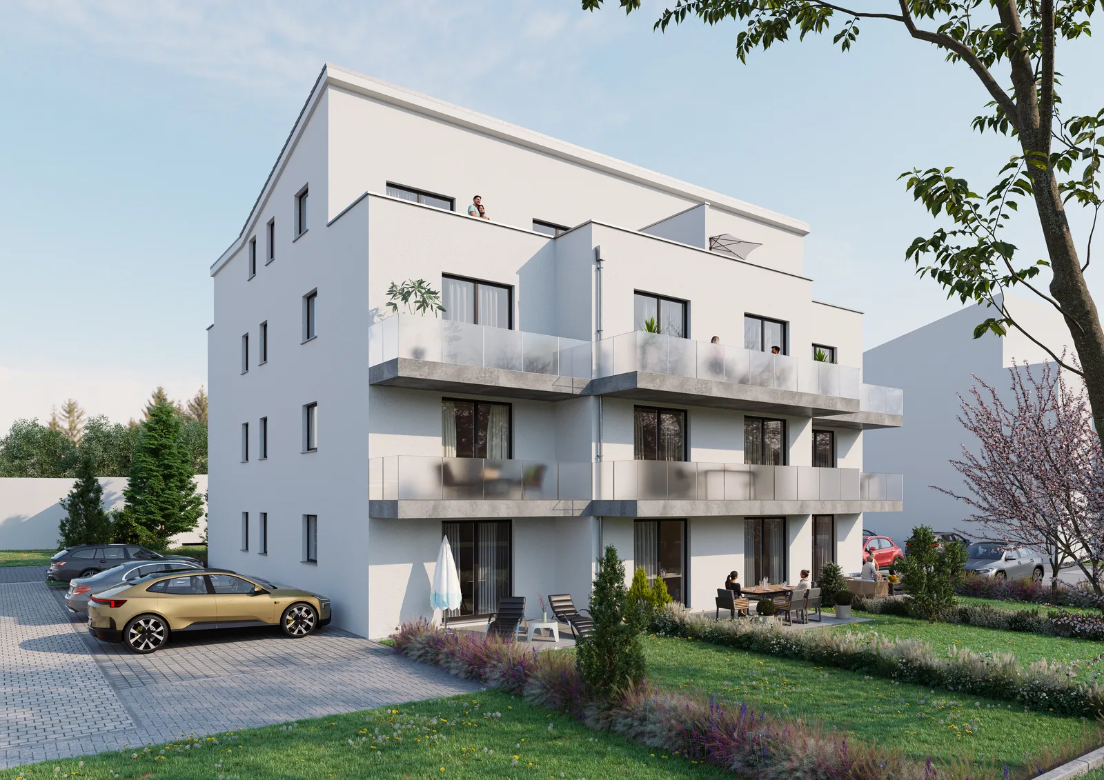Visualisierung Wohnquartier Willy-Brandt-Ring, Alsdorf - Gartenseite